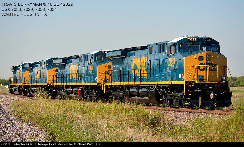 CSX 7033, 7029, 7038 and 7034